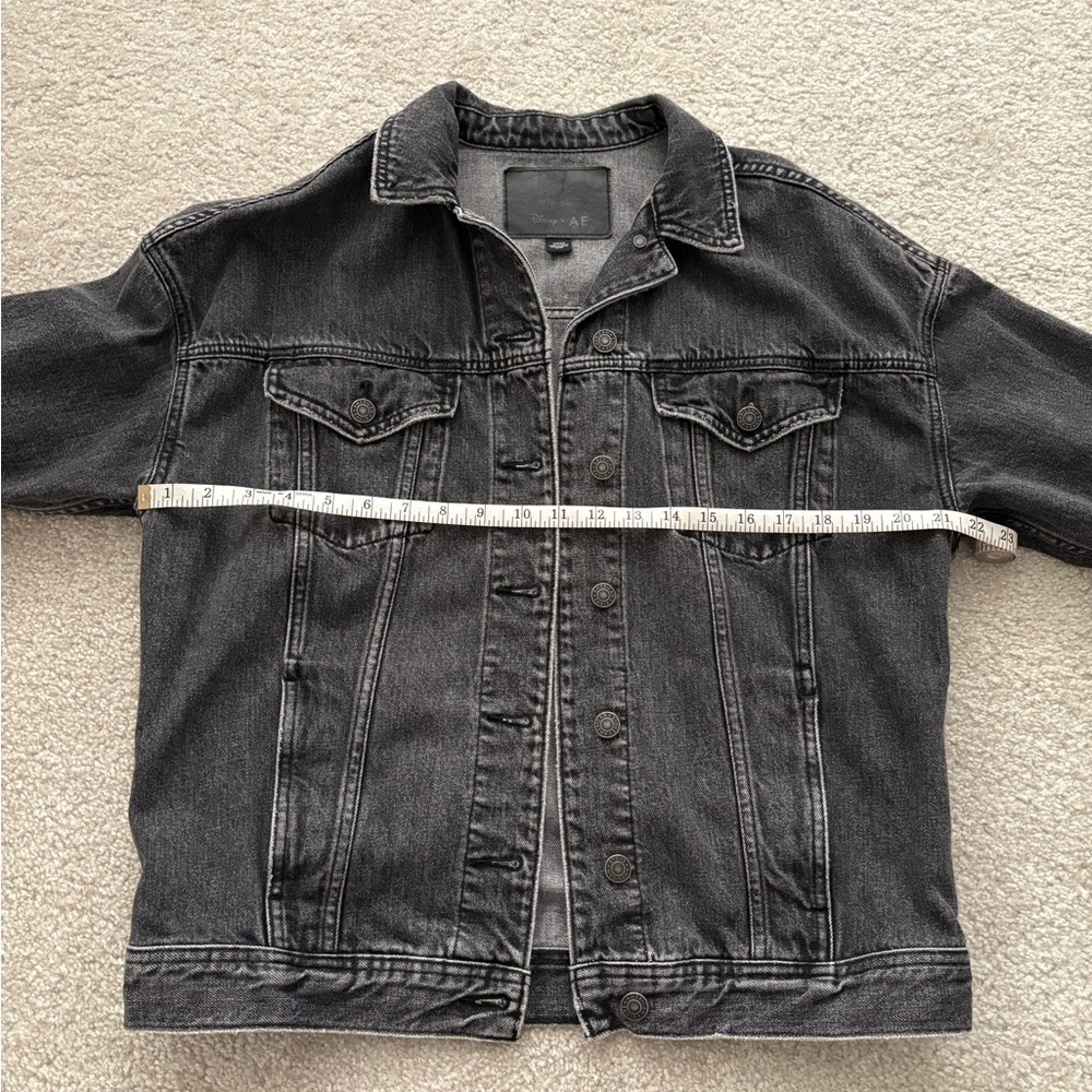 American Eagle Outfitters- Disney Black Denim Jacket with Mickey Mouse Design - Picture 6 of 6